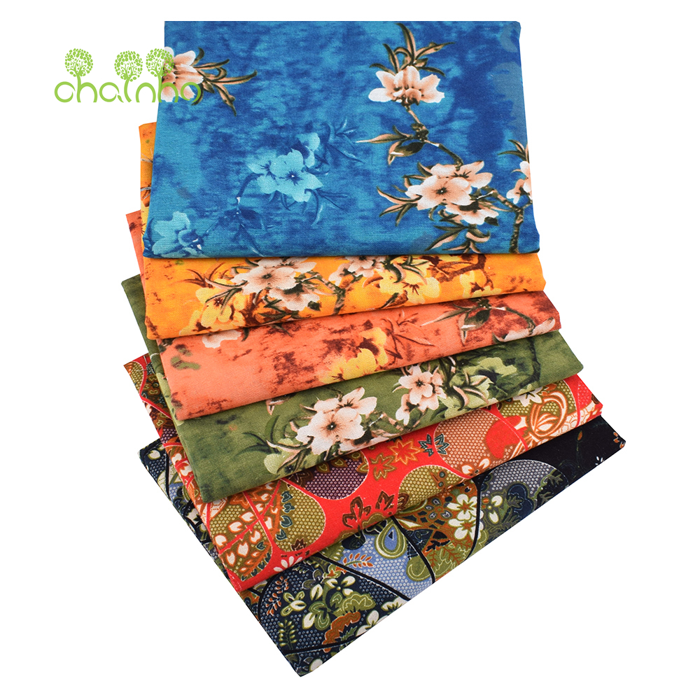 Sewing Geotextile Fabric - Chainho,Printed Cotton Linen Fabric,DIY Quilting Sewing