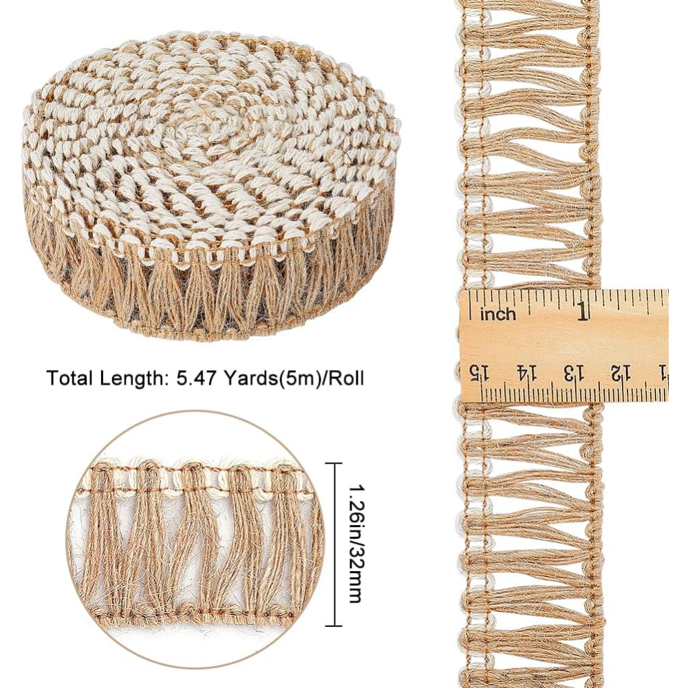 5 Meters Burlap Fringe Tassel  – обзор и цена Sewing Kit