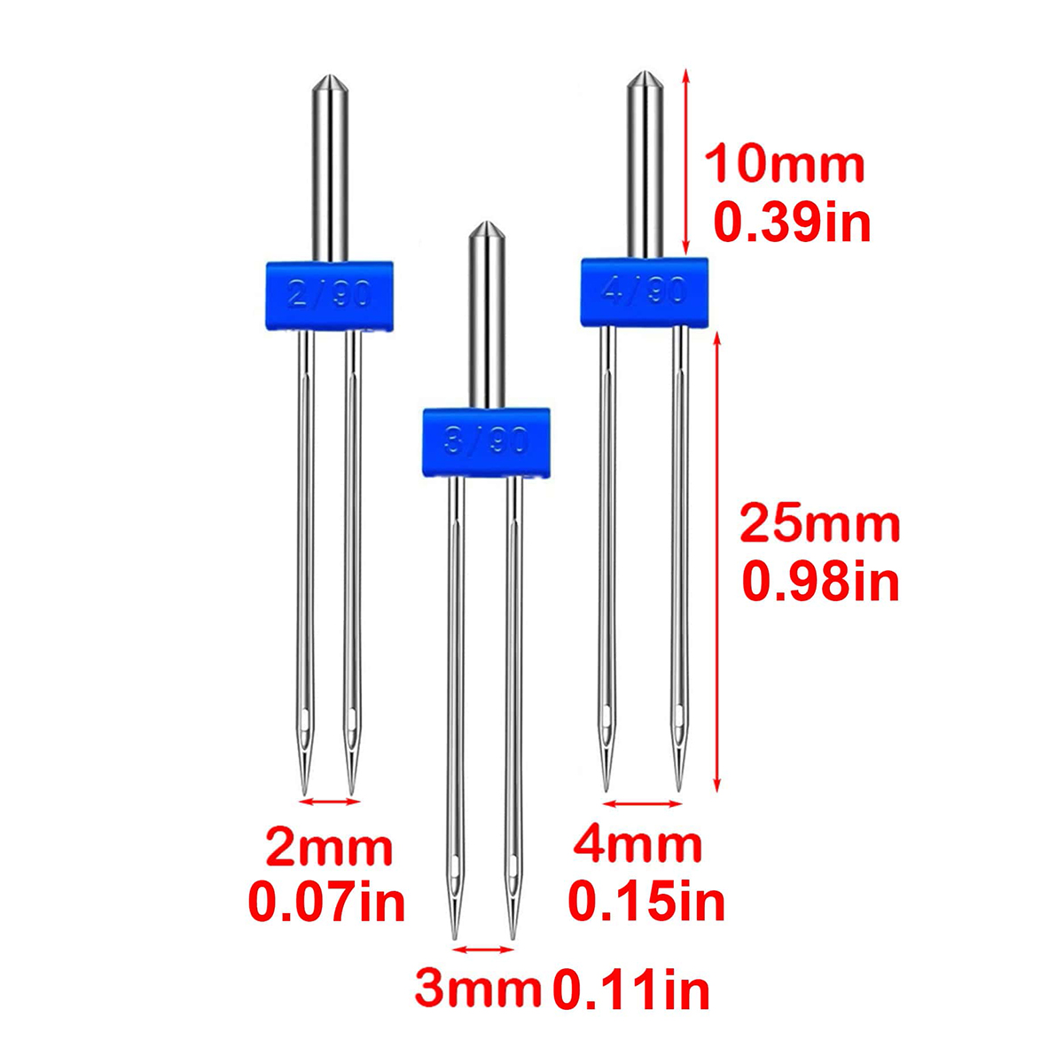 3 Size Twin Needles for Sewing – обзор и цена Twin Needle Stretch