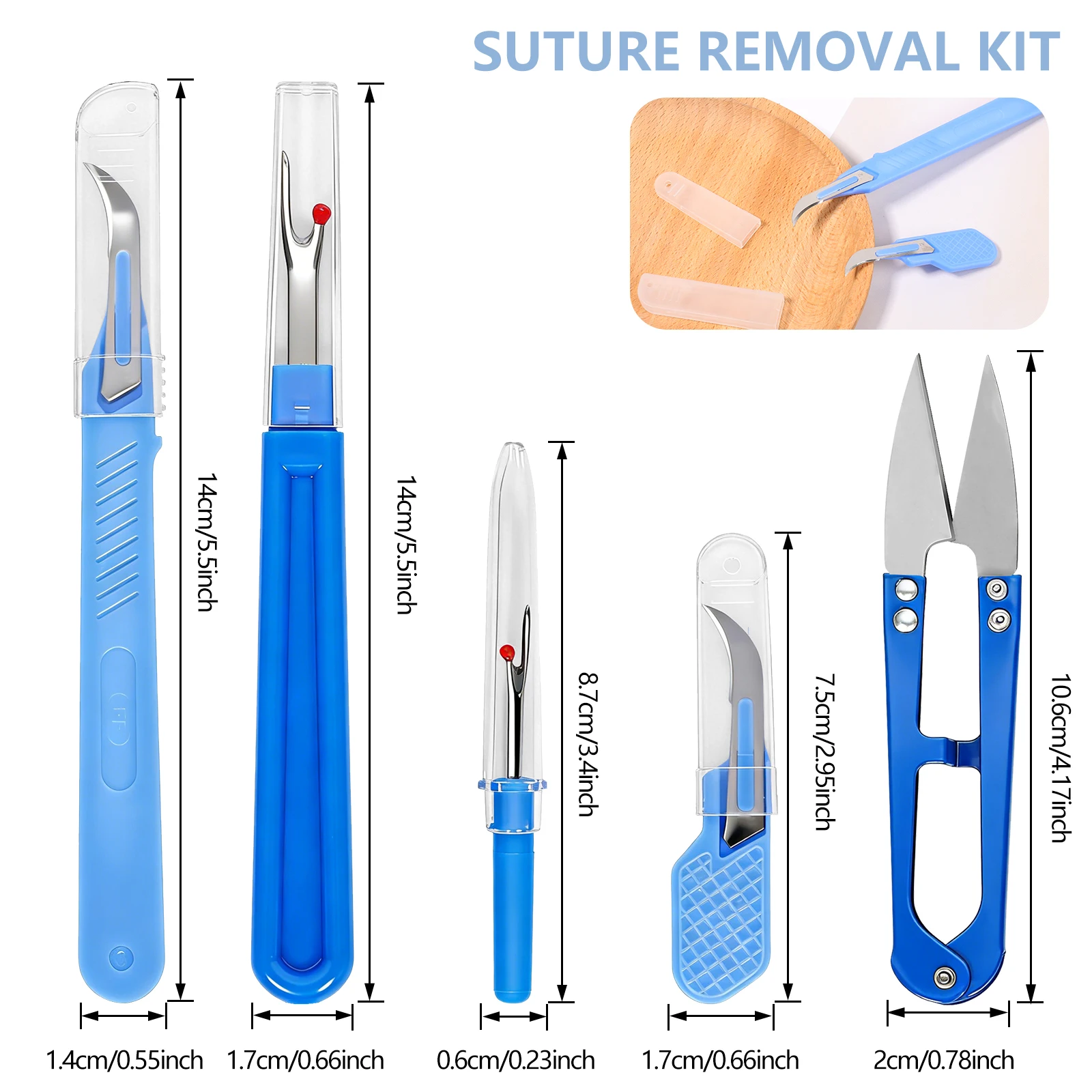 5 pieces of blue sewing tear m – обзор и цена Sewing Kit