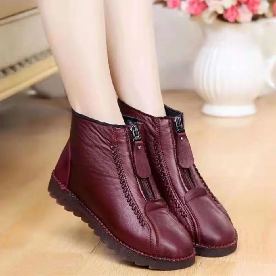 Winter Women Ankle Boots Fashi – обзор и цена Sewing Front Zipper