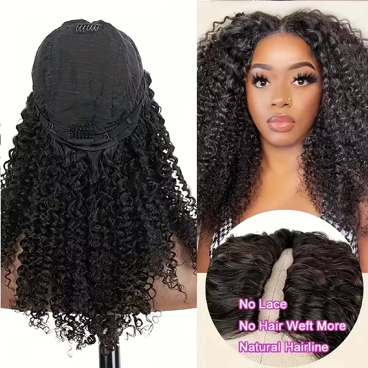 30 Inch Curly V Part Wig Human – обзор и цена Sewing V