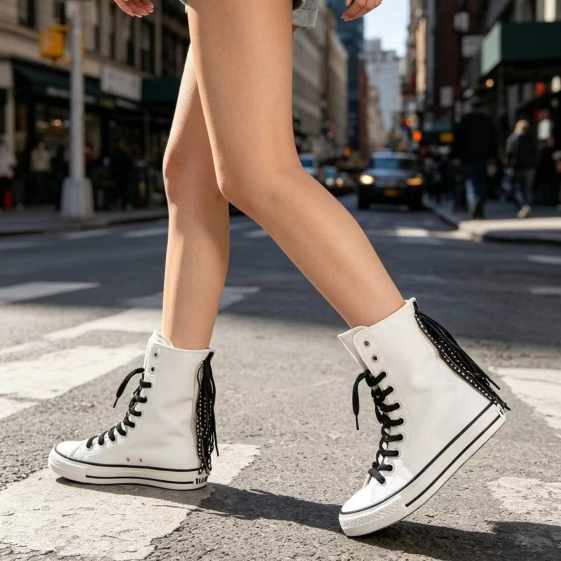 Canvas Shoes Woman New Medium  – обзор и цена Sewing Front Zipper
