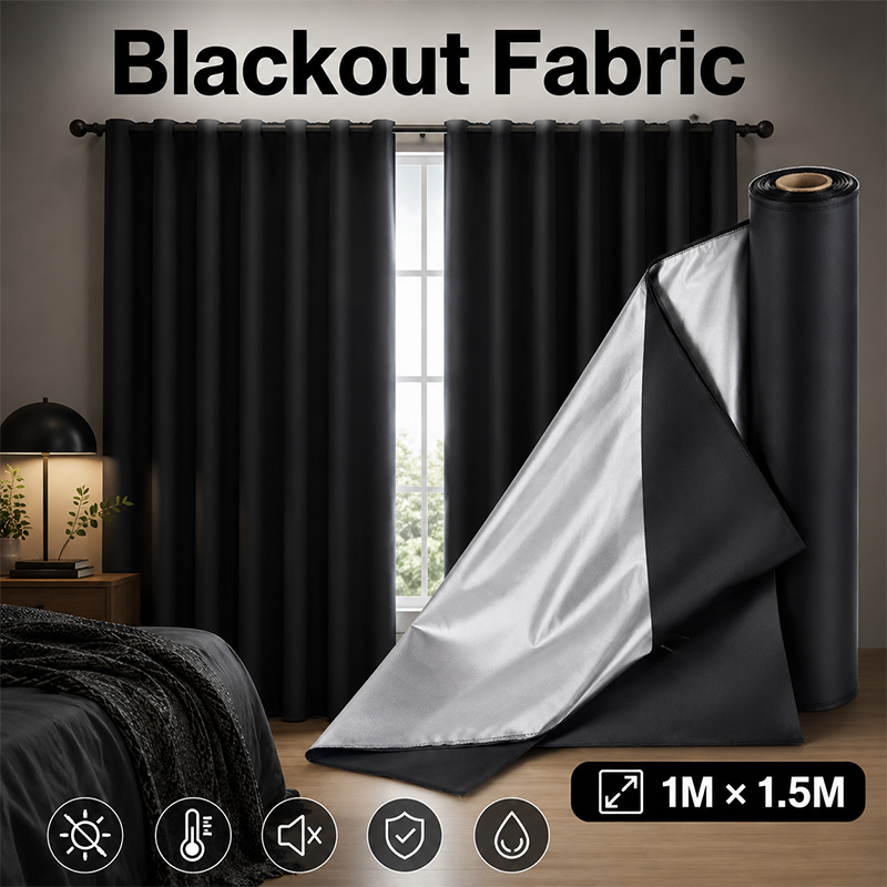 1m Black Silver Coated Blackou – обзор и цена Sewing Fabric