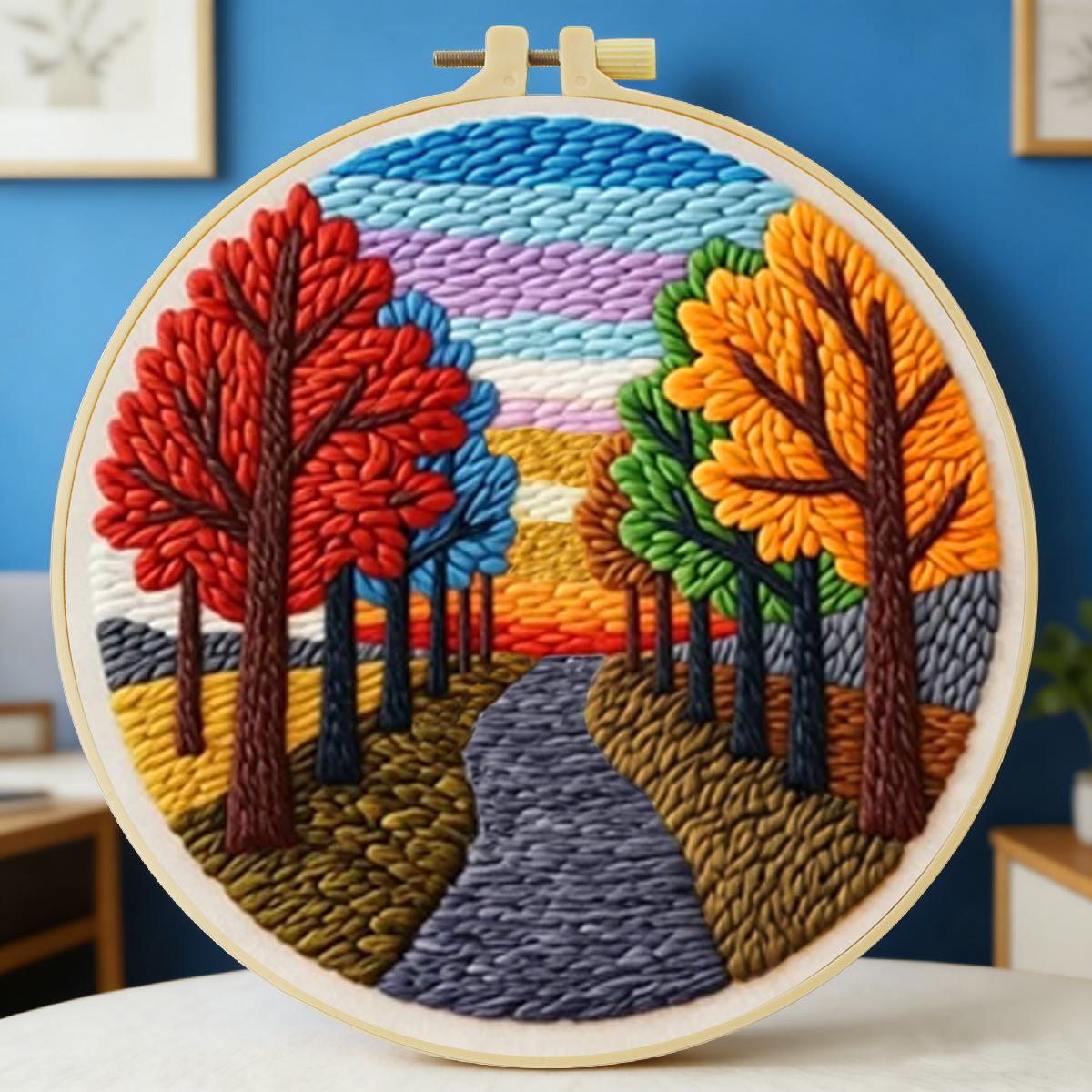 20X20CM/7.87inch Scenery Punch – обзор и цена Sewing Textile Art