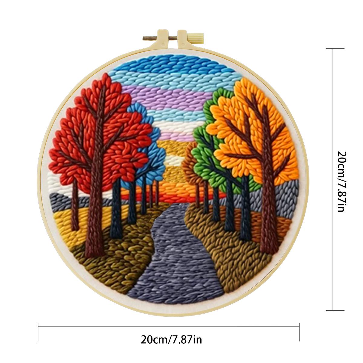 20X20CM/7.87inch Scenery Punch – обзор и цена Sewing Textile Art