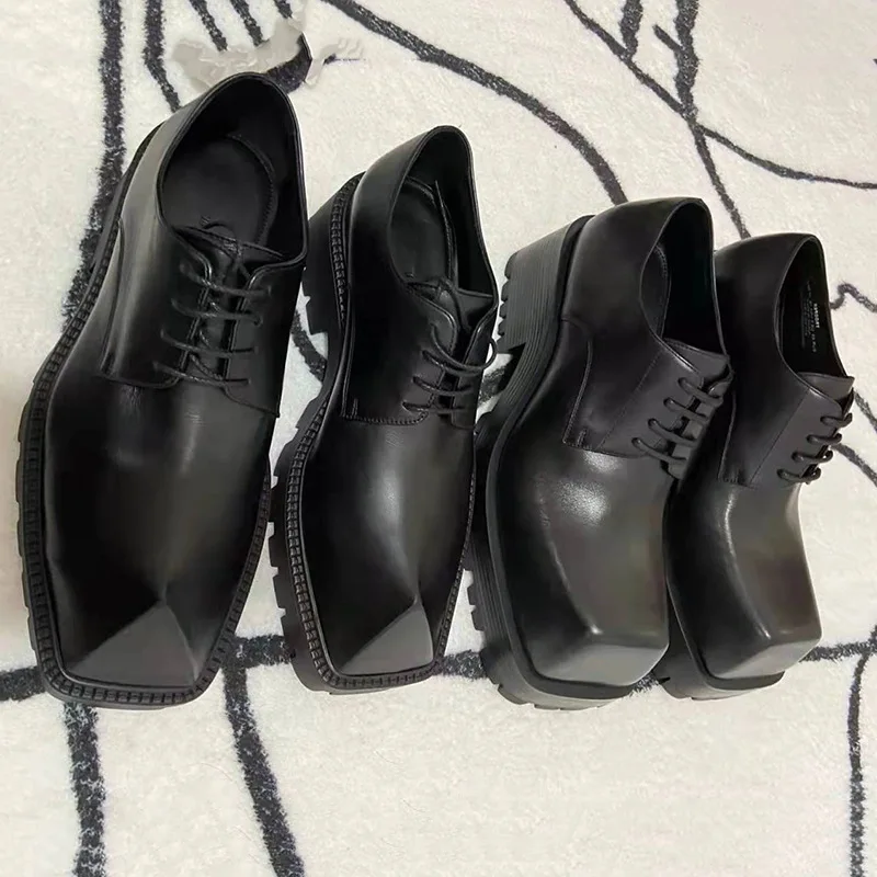 Men's Loafers Leather Motorcyc – обзор и цена Sewing Latex