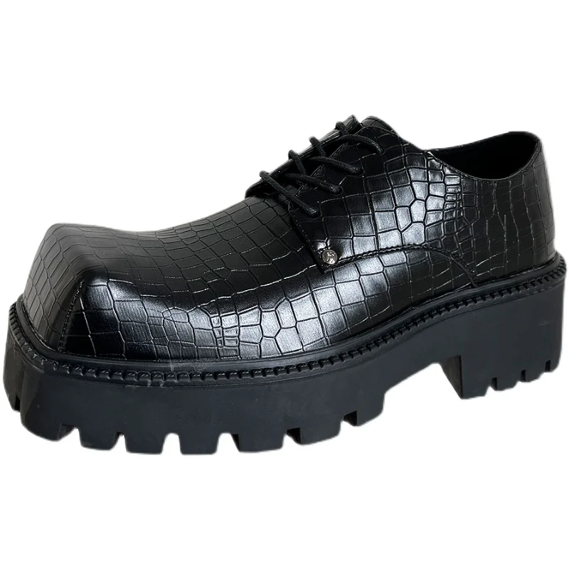 Men's Loafers Leather Motorcyc – обзор и цена Sewing Latex