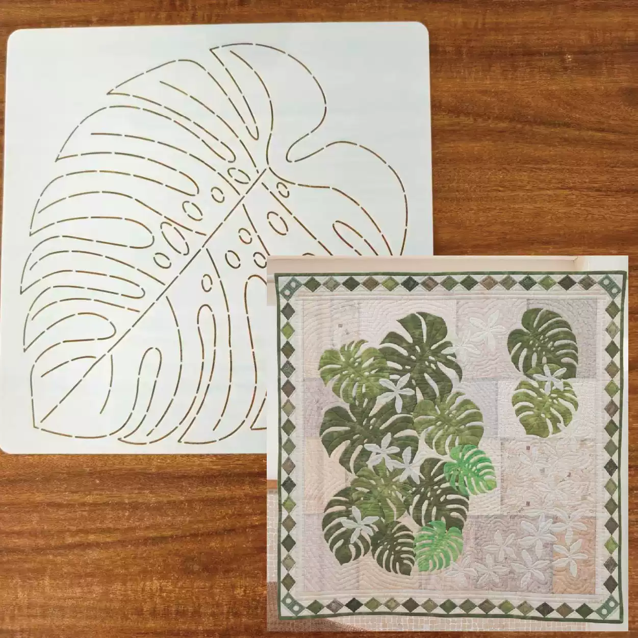 leaf flower Sashiko Embroidery – обзор и цена Sewing Textile Art