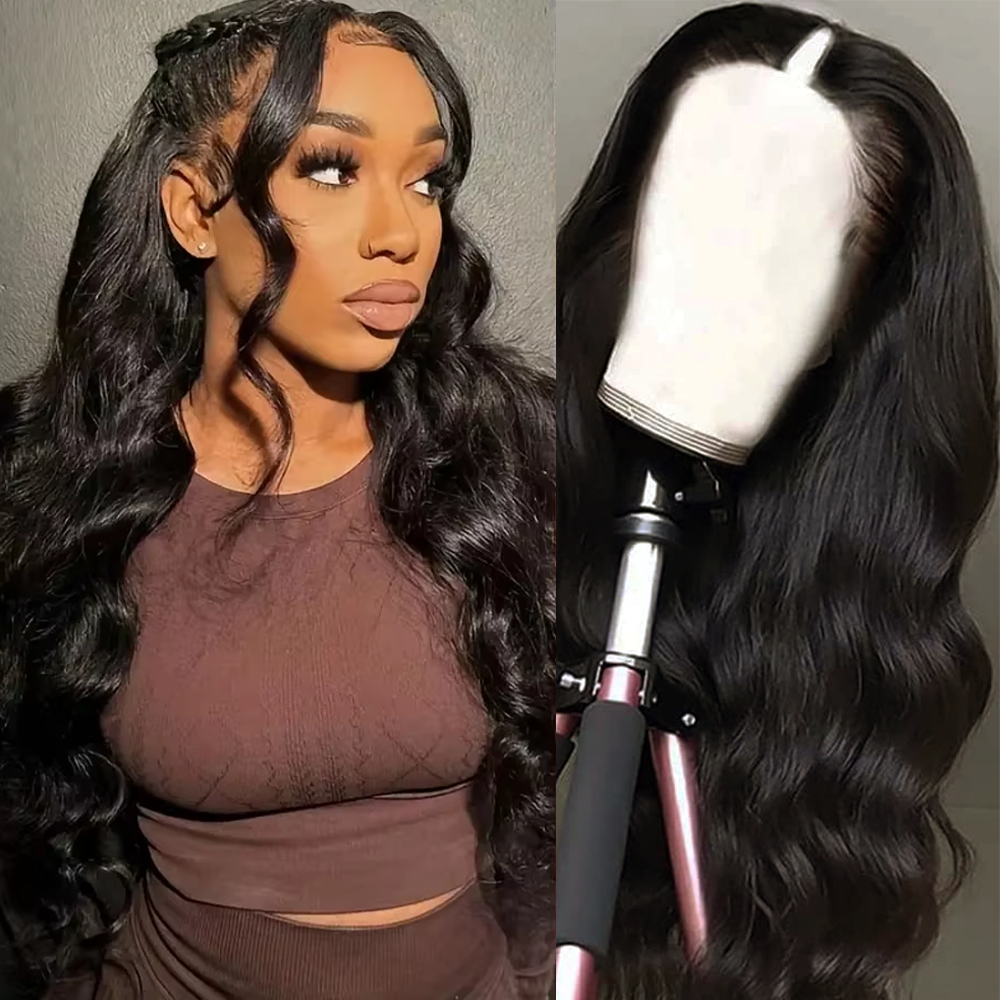 V Part Wig Human Hair Body Wav – обзор и цена Sewing V