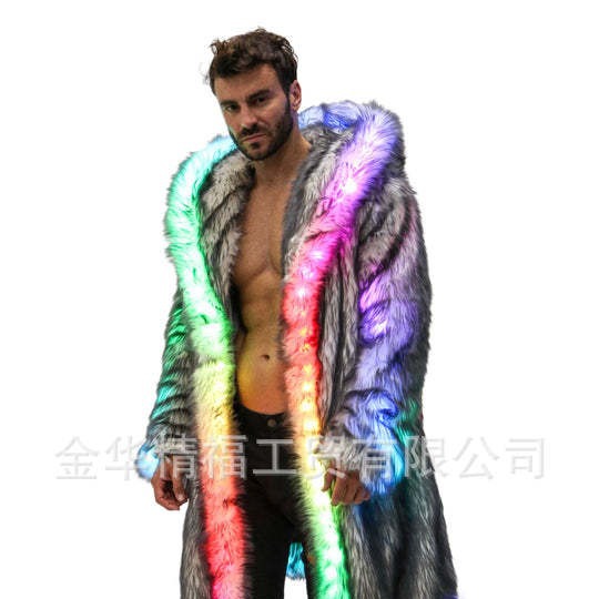 Faux Fur Coat Men Hooded Outer – обзор и цена Sewing V