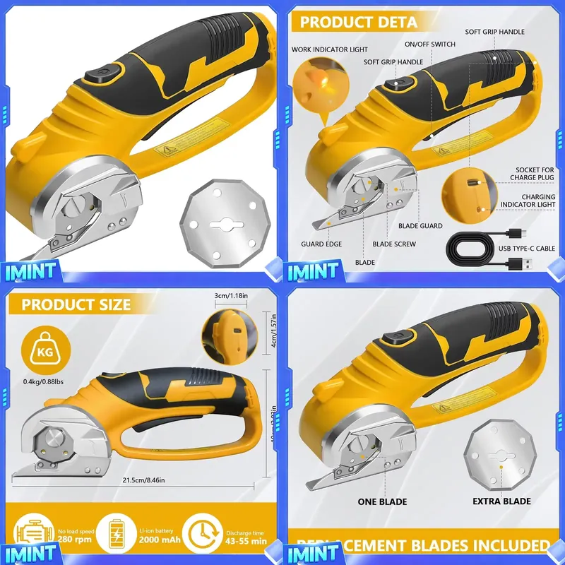 2000mAh Cordless Electric Scis – обзор и цена Rotary Cutter Fabric