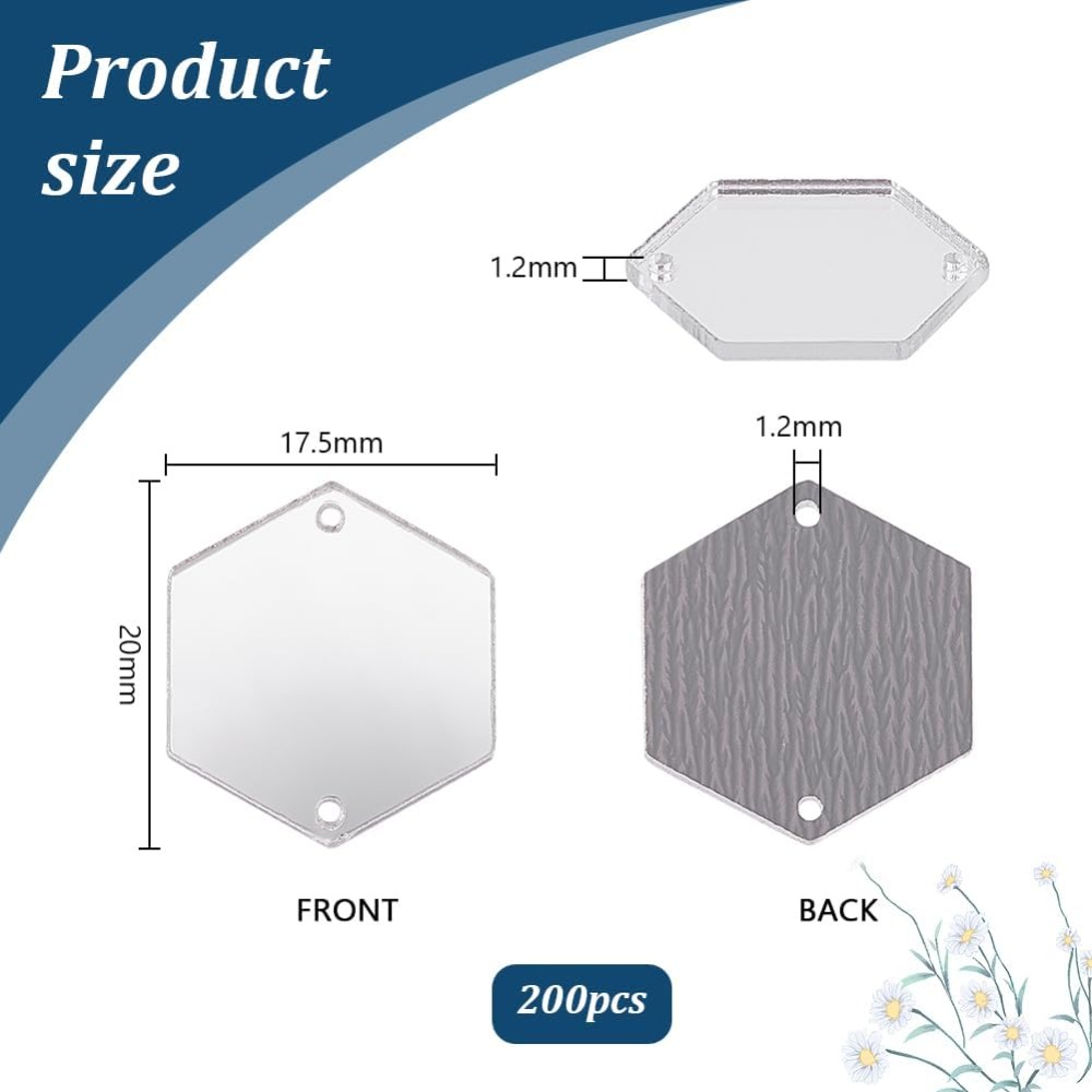200pcs Hexagon Sew on Mirrors  – обзор и цена Sewing Kit