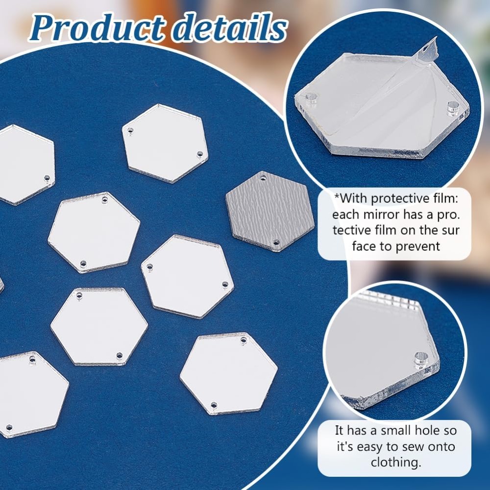 200pcs Hexagon Sew on Mirrors  – обзор и цена Sewing Kit