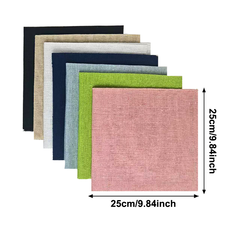 7-Piece Set of 25* 25cm Linen  – обзор и цена Sewing Textile Art