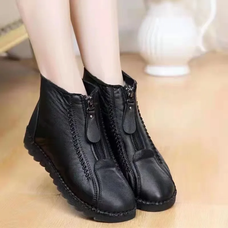 Winter Women Ankle Boots Fashi – обзор и цена Sewing Front Zipper