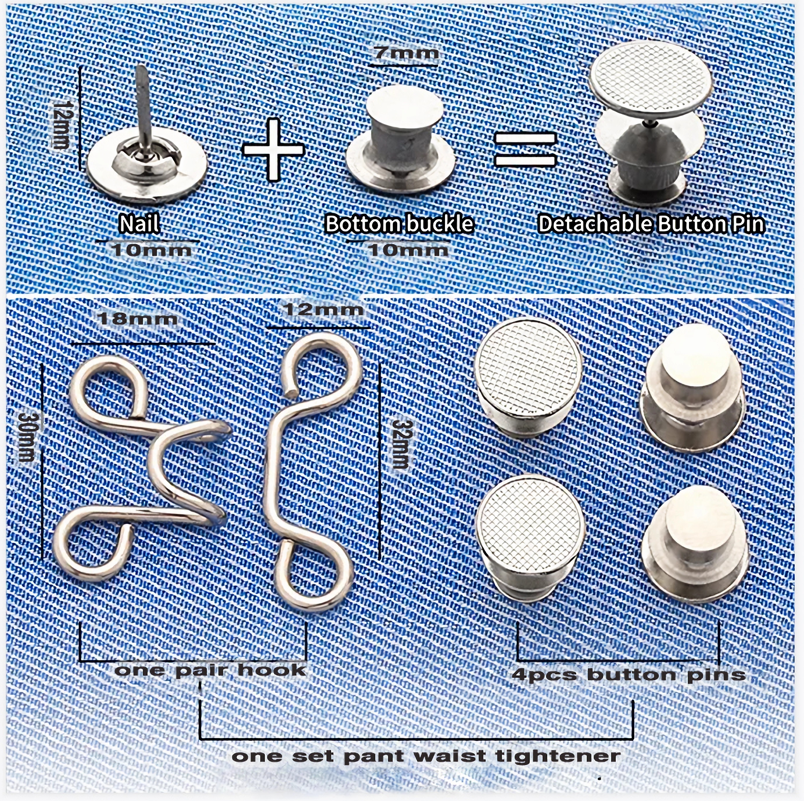 1/4Set Nail-free Metal Jeans B – обзор и цена Button Hole Cutter