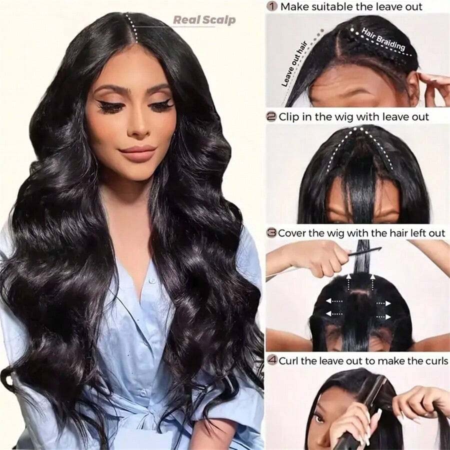V Part Wig Human Hair Body Wav – обзор и цена Sewing V