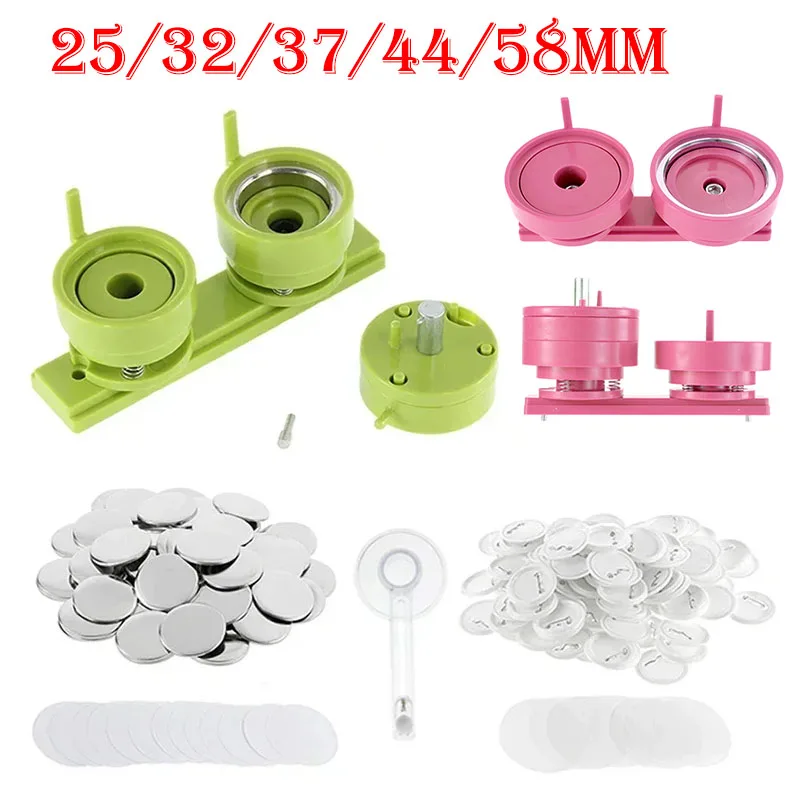 100Sets 25/32/37/44/58mm Badge – обзор и цена Button Hole Cutter