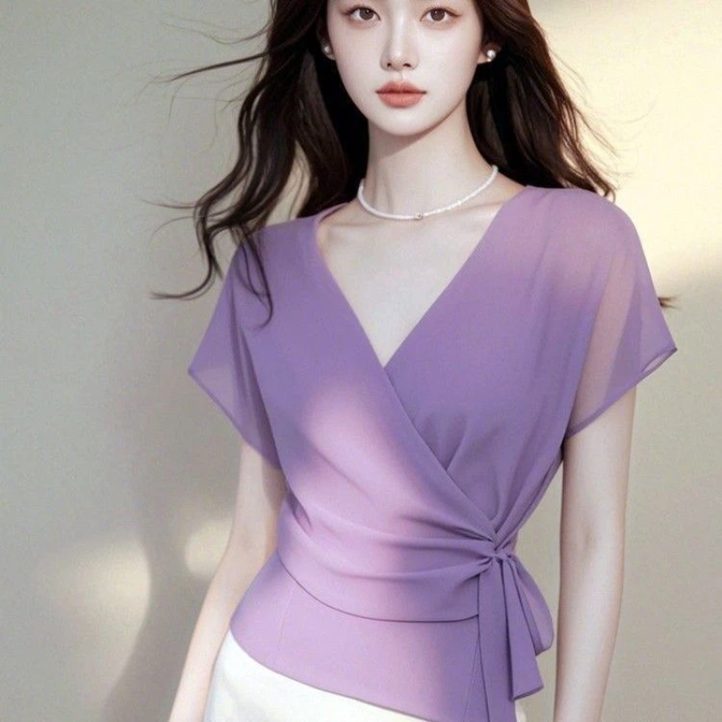 Women's Elegant V-Neck Solid P – обзор и цена Sewing V