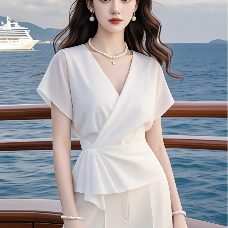 Women's Elegant V-Neck Solid P – обзор и цена Sewing V