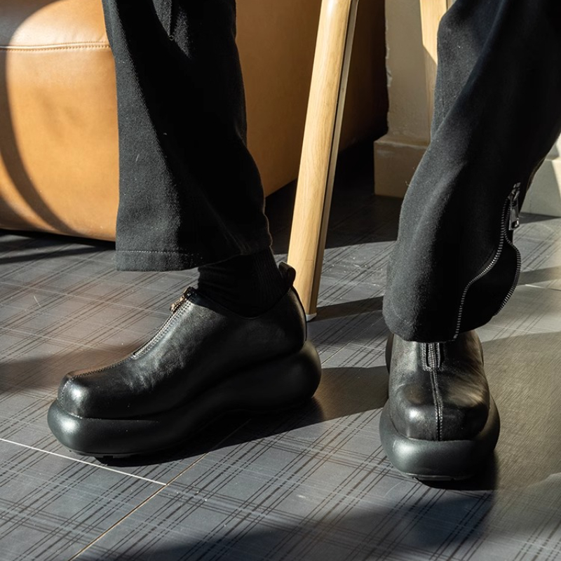 Derby Shoes for Men's Height I – обзор и цена Sewing Front Zipper