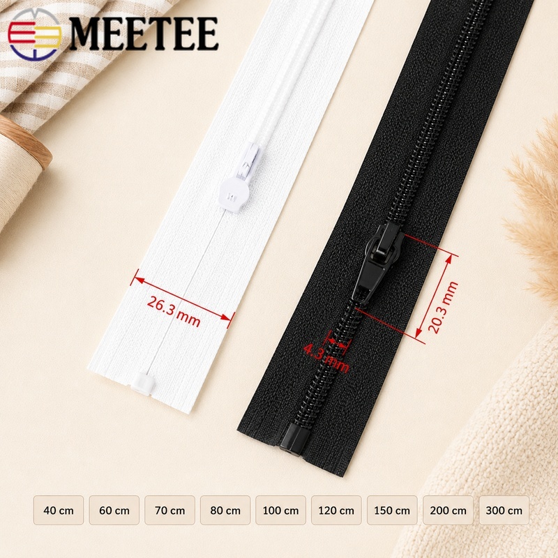 5/10Pcs 40-300cm 3# Nylon Zipp – обзор и цена Sewing Front Zipper