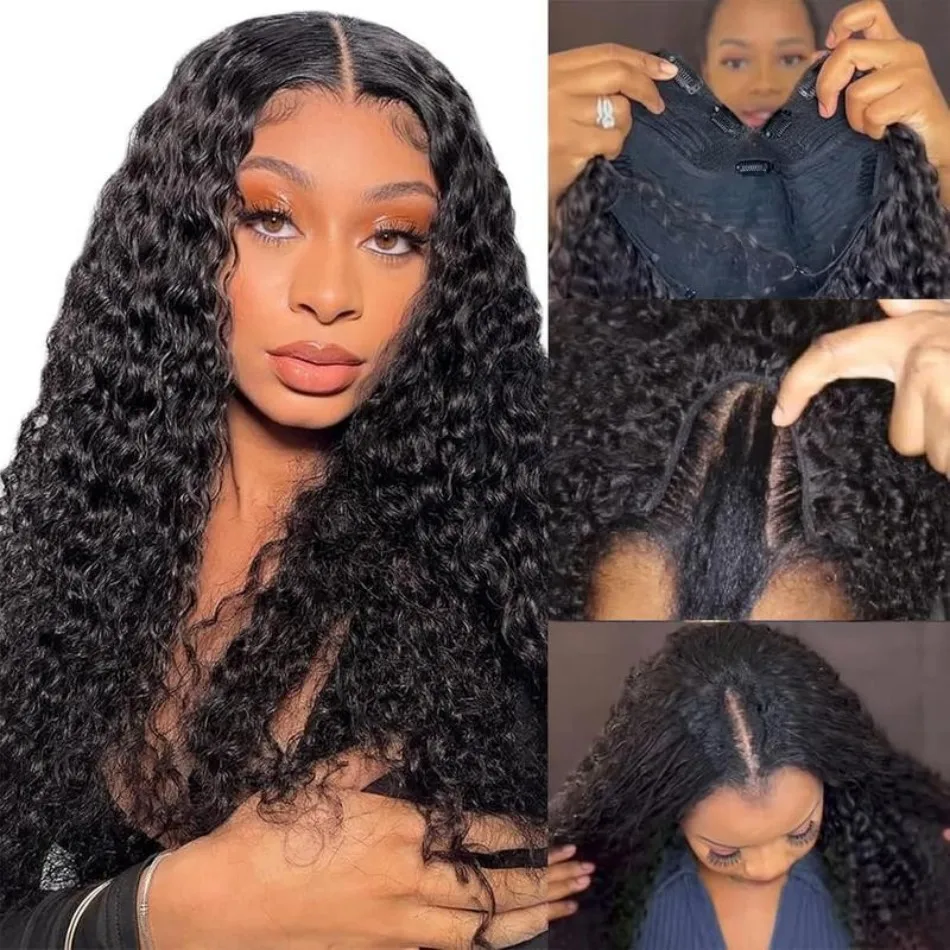 Deep Wave V Part Wig Human Hai – обзор и цена Sewing V