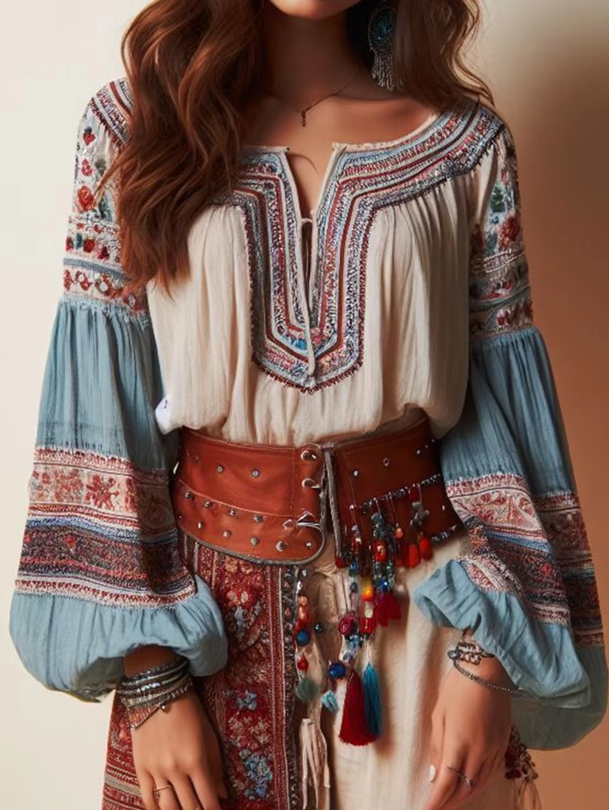 Lantern Sleeves Boho Blouse Fl – обзор и цена Sewing V